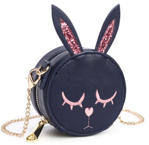 Kid Child Girl Rabbit Glitter Embroidery Mini Fashion Bag Wallet