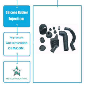 Customized Silicone Rubber Products Spare Parts Rubber Tube Injection Moulding